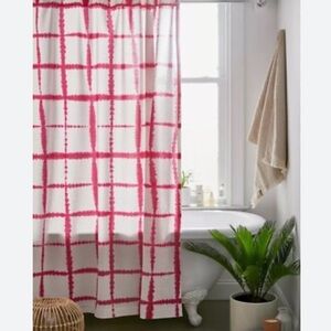 NWOT Urban Outfitters Libby Grid-Dye Shower Curtain